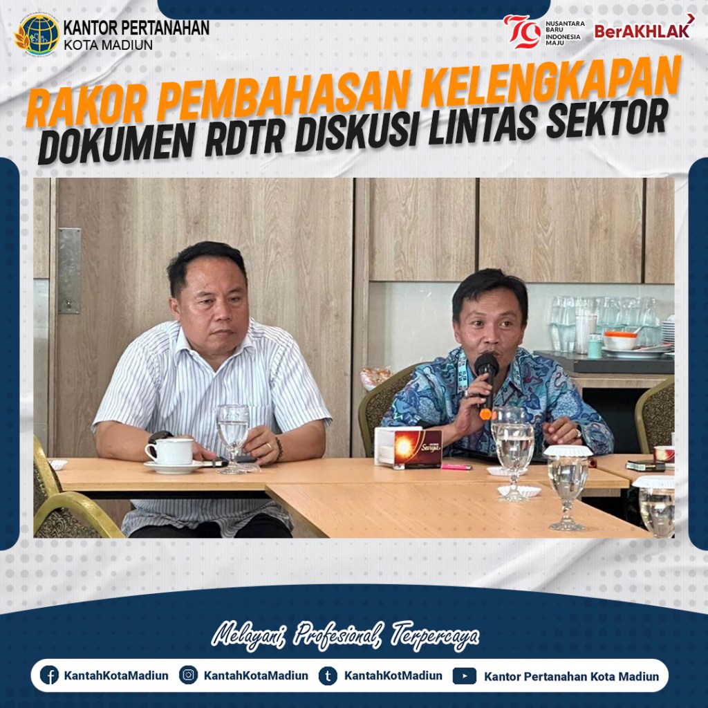 Rakor Pembahasan Kelengkapan Dokumen RDTR Diskusi Lintas&nbsp;Sektor