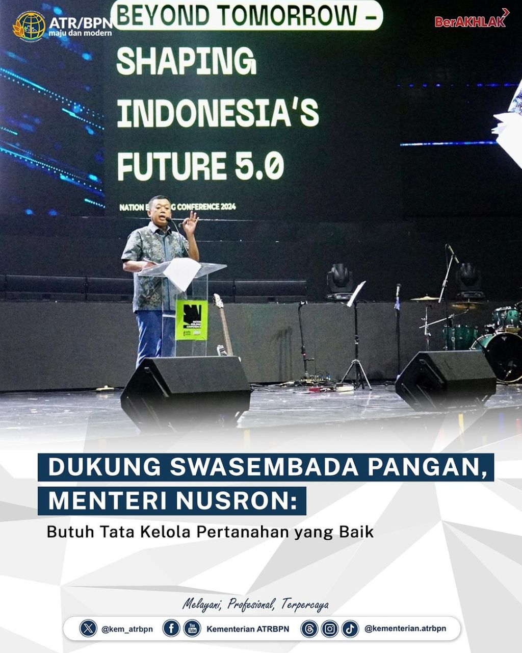 Menteri Nusron Dukung Swasembada&nbsp;Pangan