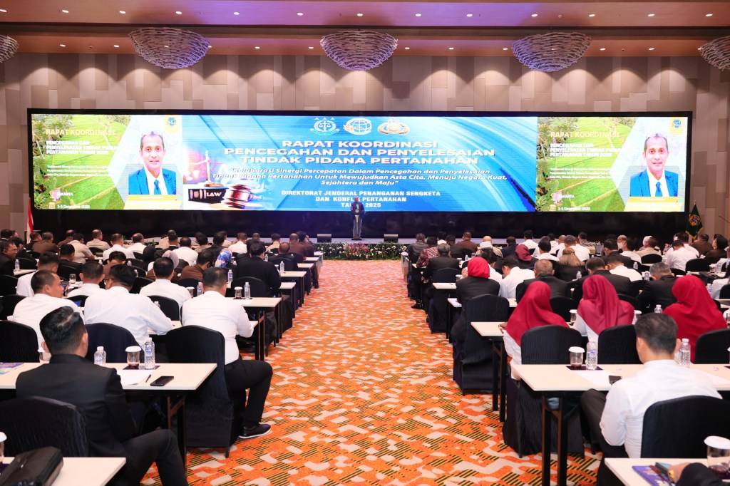 Kementerian ATR/BPN Gelar Rakor Pencegahan dan Penyelesaian Tindak Pidana Pertanahan, Wamen Hukum: Sinergitas dan Kolaborasi Suatu&nbsp;Keniscayaan